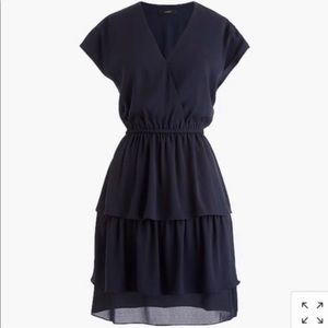 Point Sur Navy Cap-Sleeved Dress